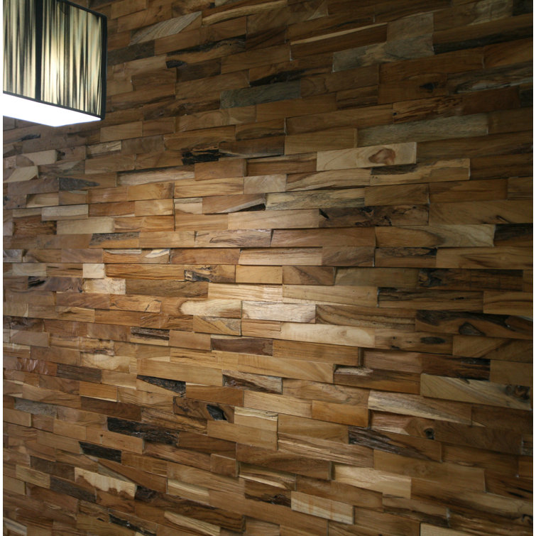 Java Creations Matrix 12" x 48" Reclaimed Engineered Wood Wall Paneling